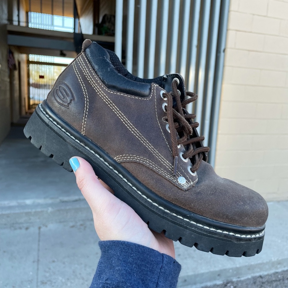 Y2K Chunky Platform Brown Skechers Boots